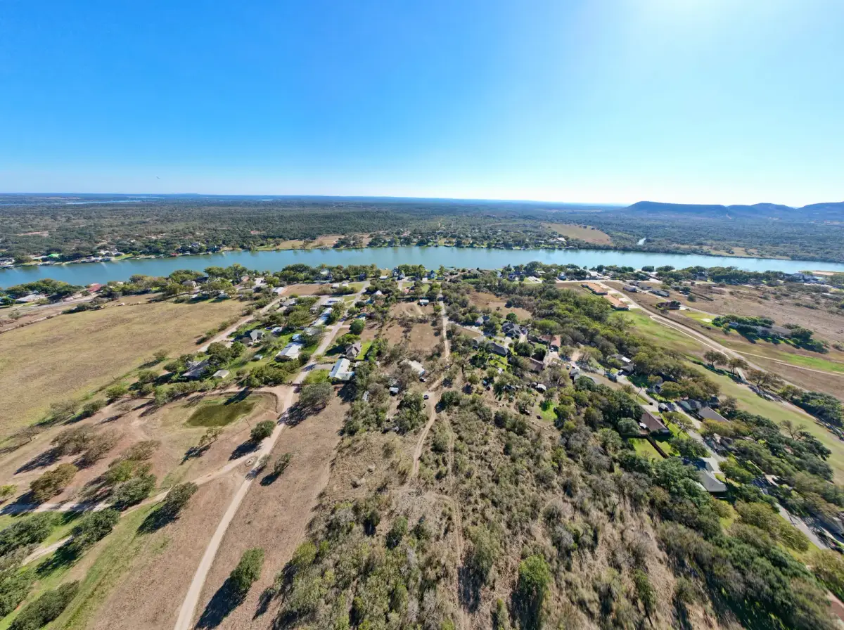 Central Texas hill country community near a lake